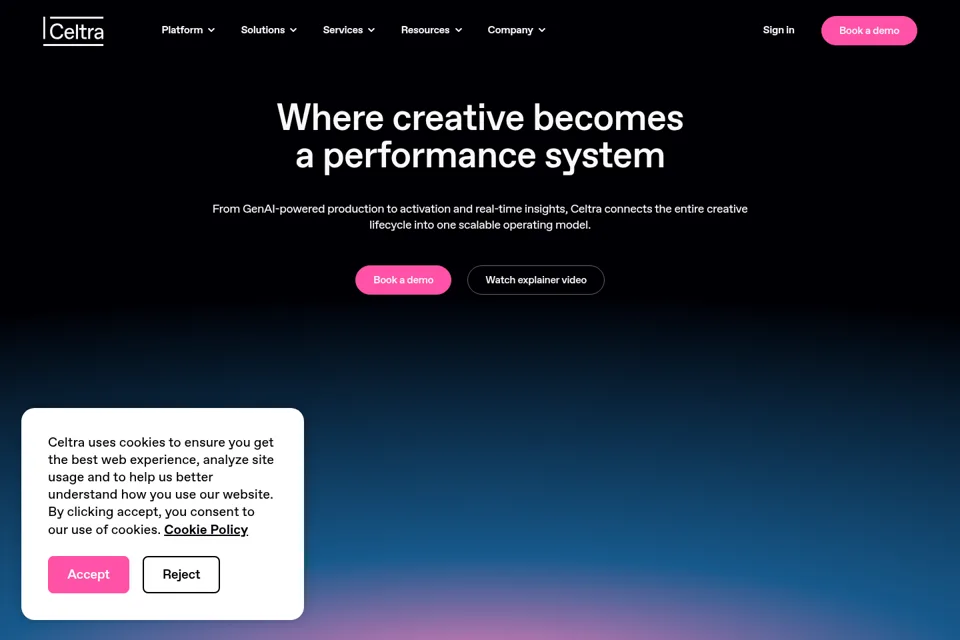 Aperçu de la landing page