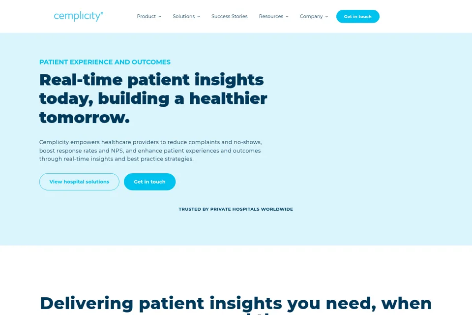 Aperçu de la landing page