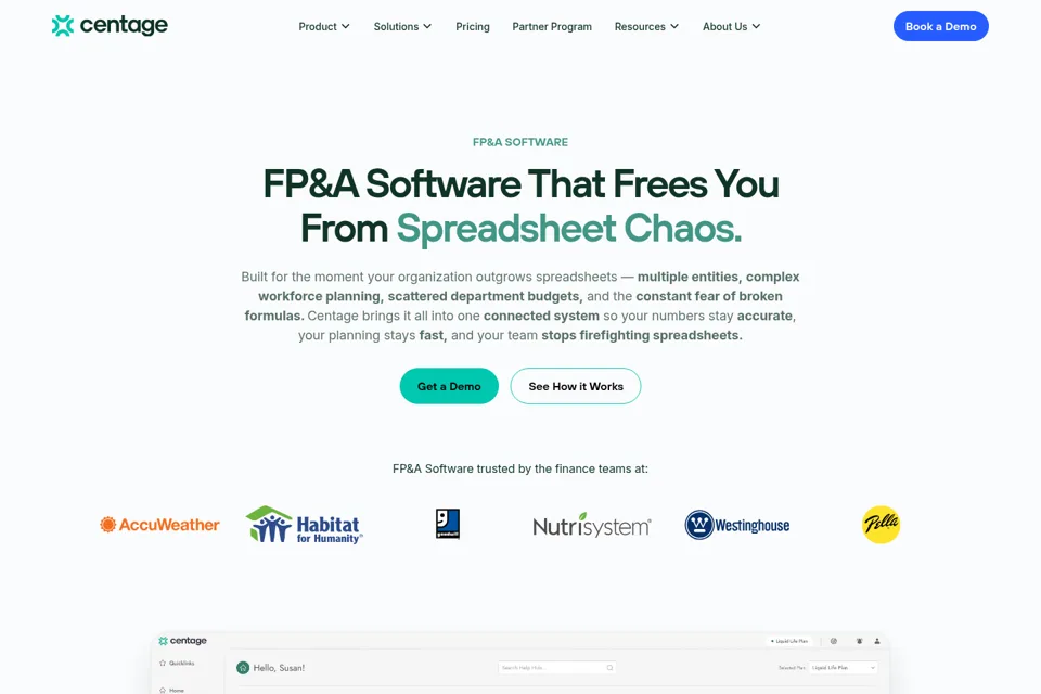 Aperçu de la landing page