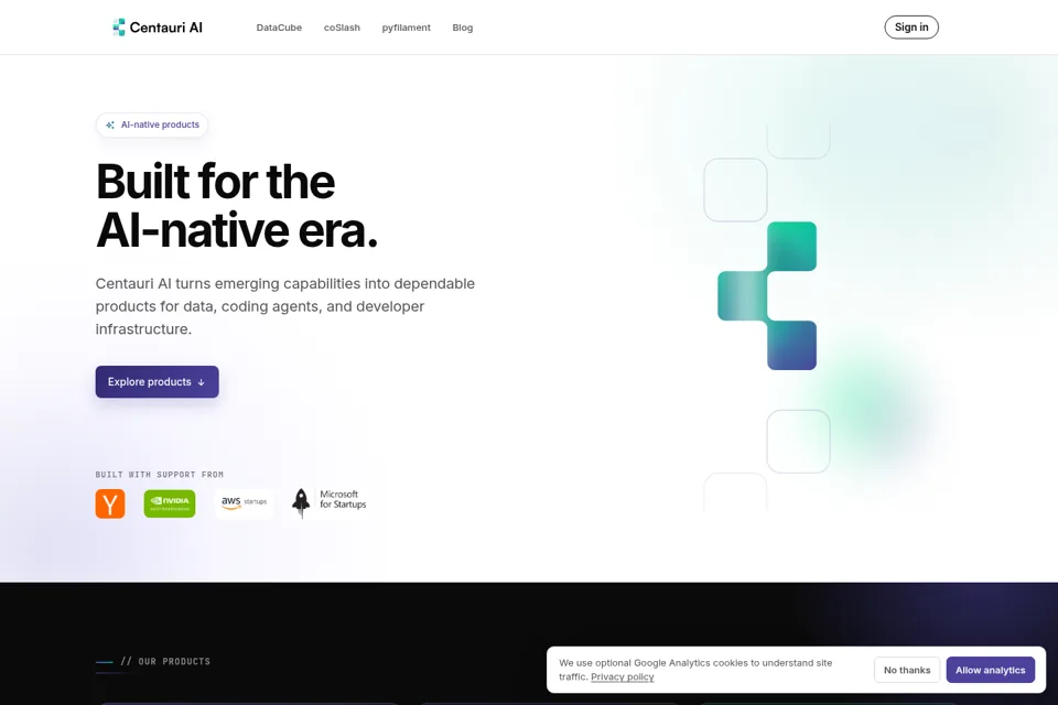 Aperçu de la landing page
