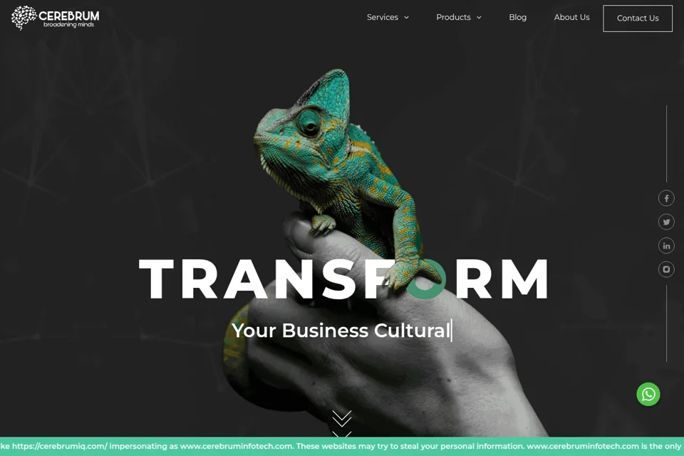 Aperçu de la landing page