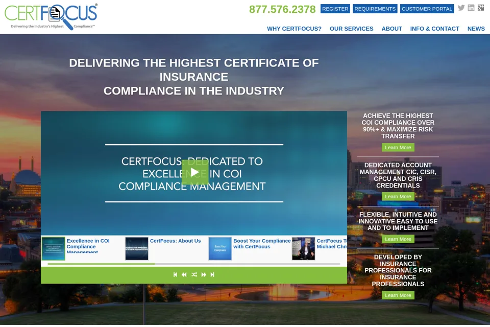 Landing page preview