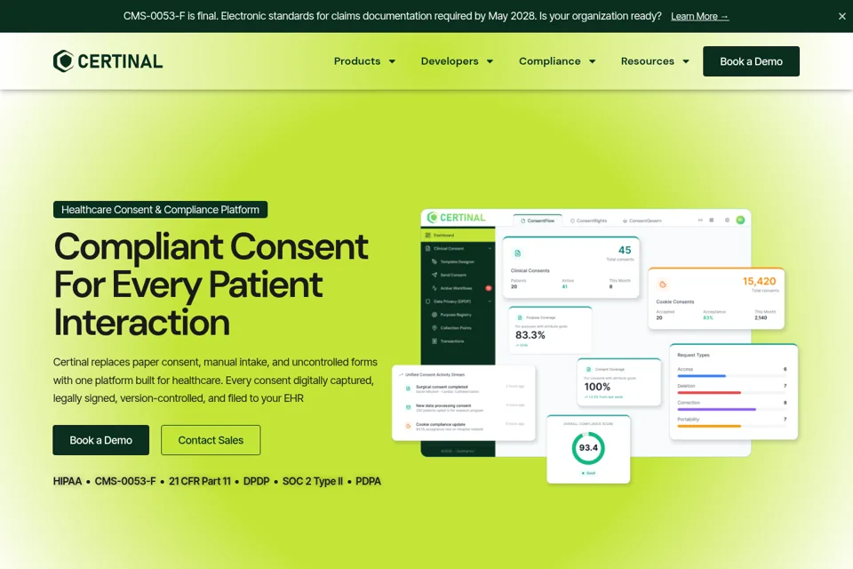 Aperçu de la landing page