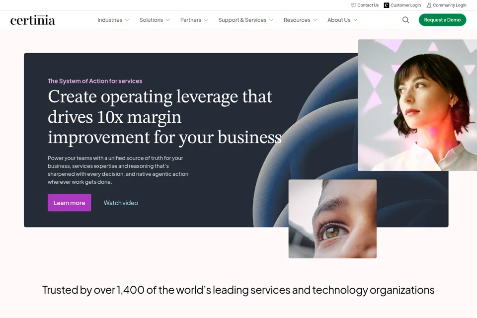 Aperçu de la landing page