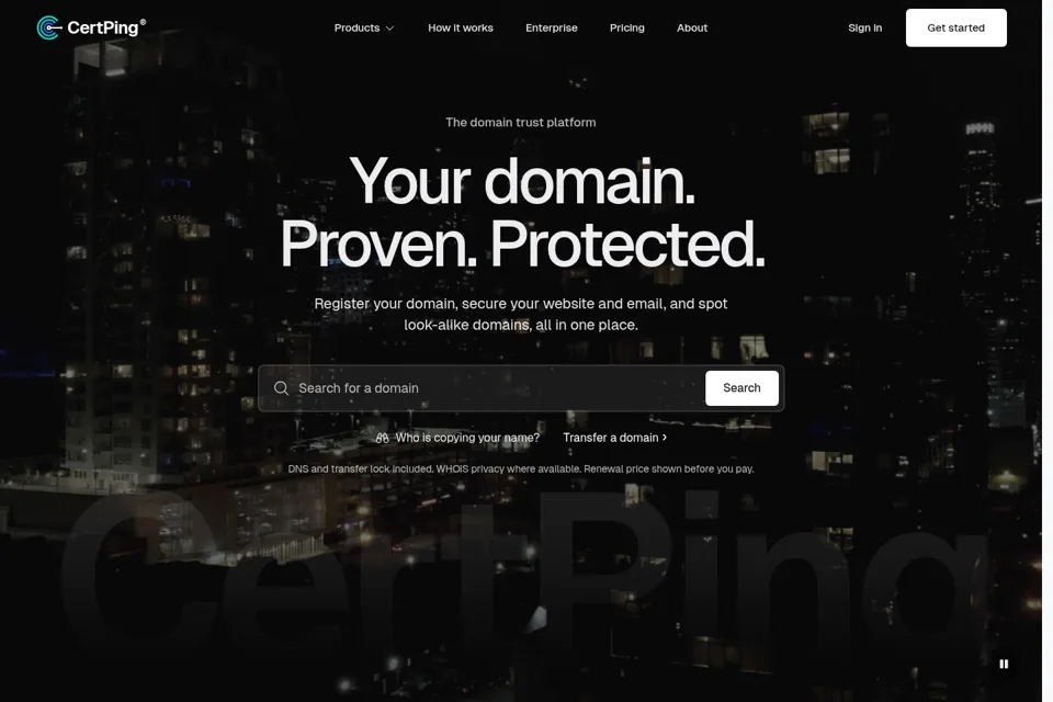 Aperçu de la landing page