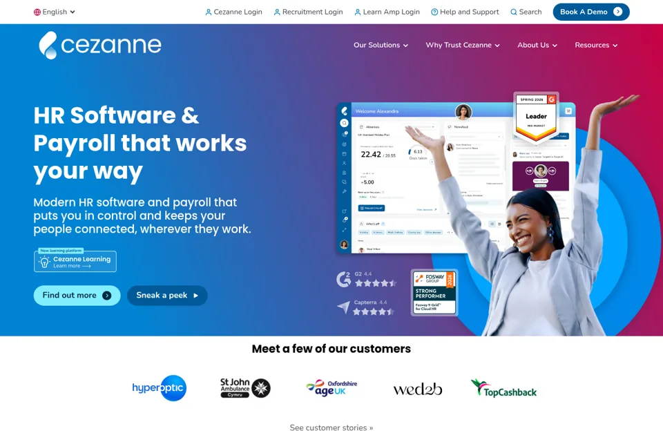 Aperçu de la landing page