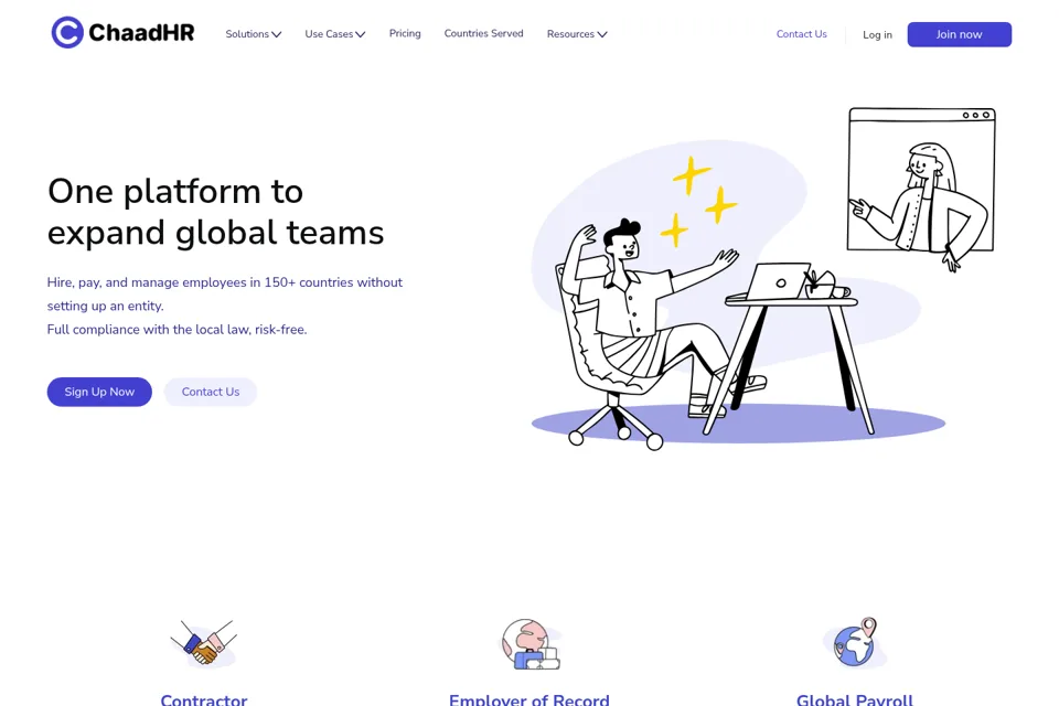 Aperçu de la landing page