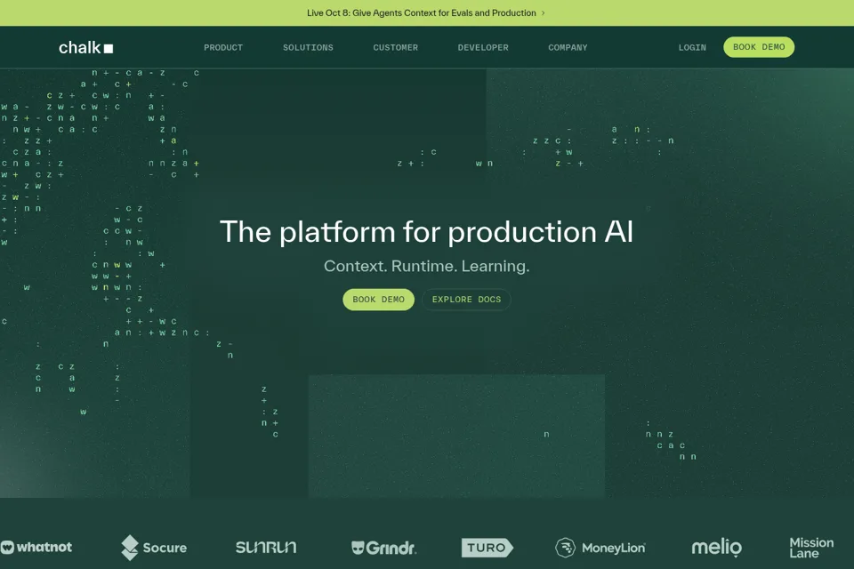 Aperçu de la landing page