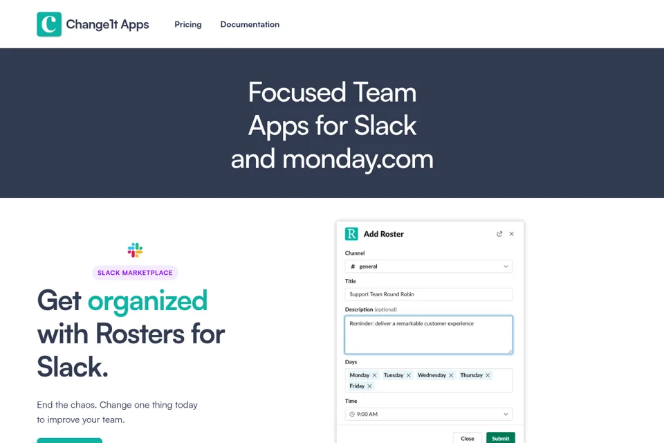 Aperçu de la landing page