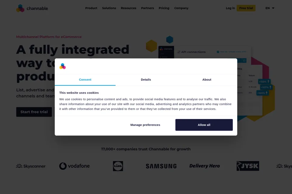 Landing page preview