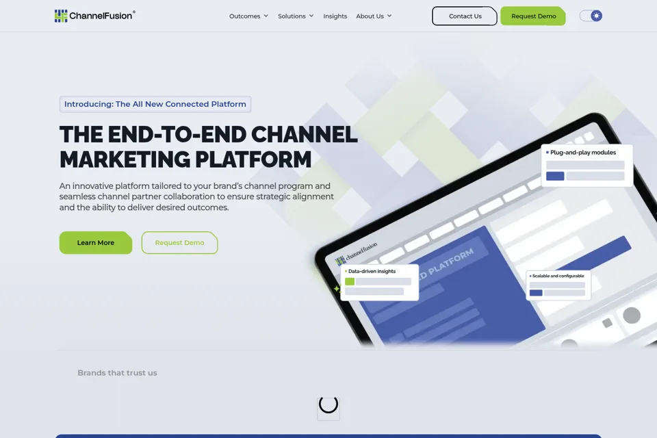 Aperçu de la landing page