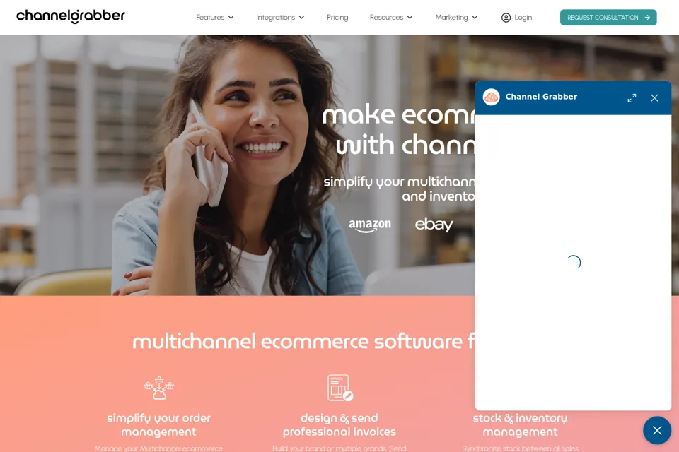 Aperçu de la landing page