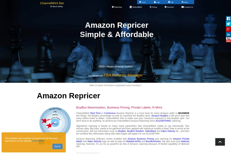 Aperçu de la landing page