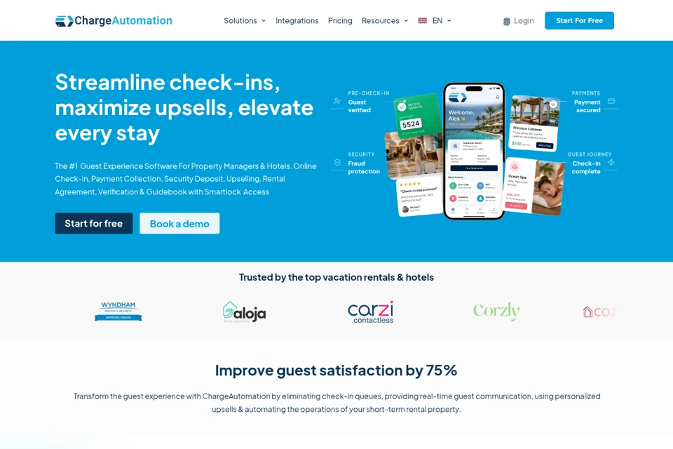 Aperçu de la landing page