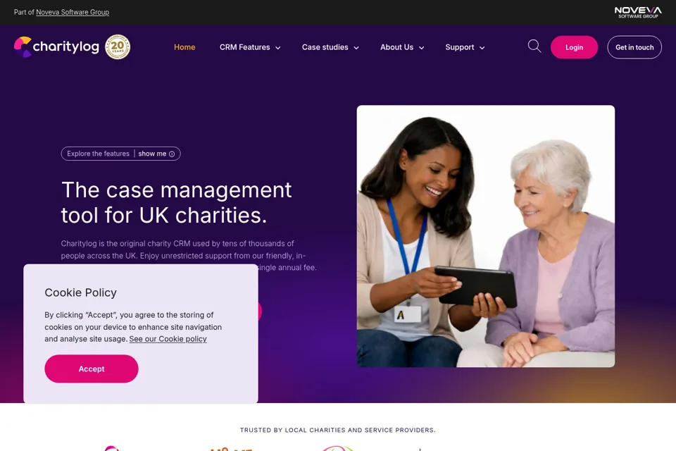 Aperçu de la landing page