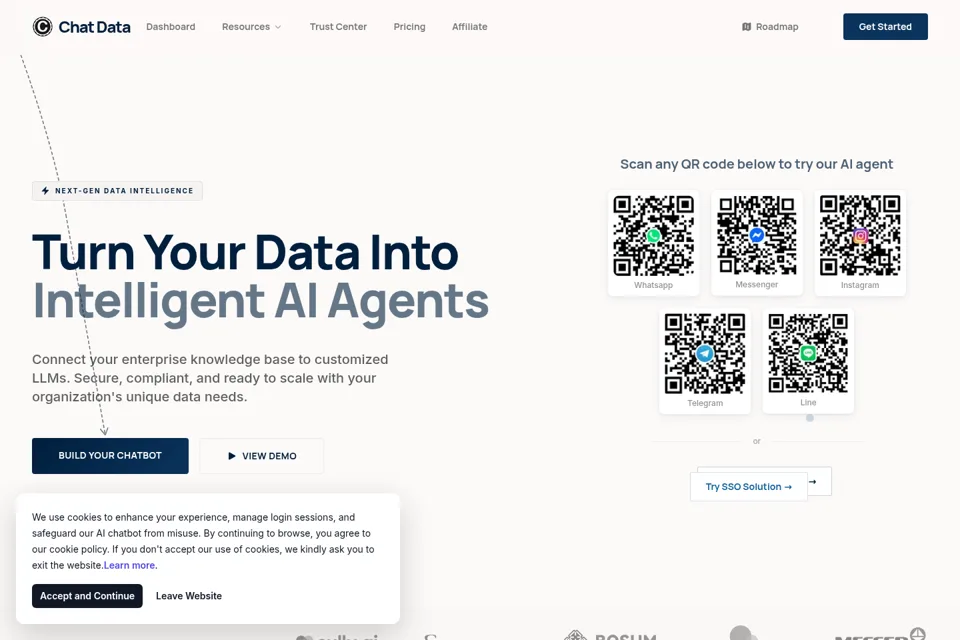 Aperçu de la landing page