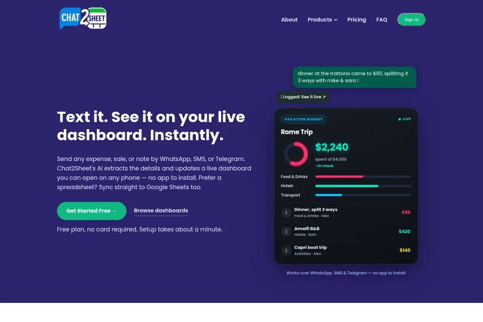 Aperçu de la landing page