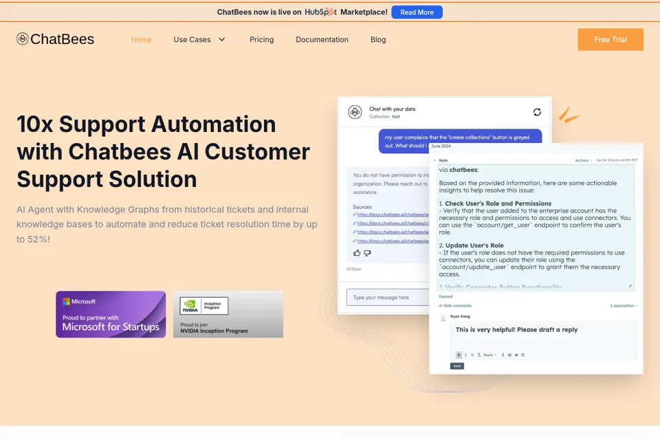 Aperçu de la landing page
