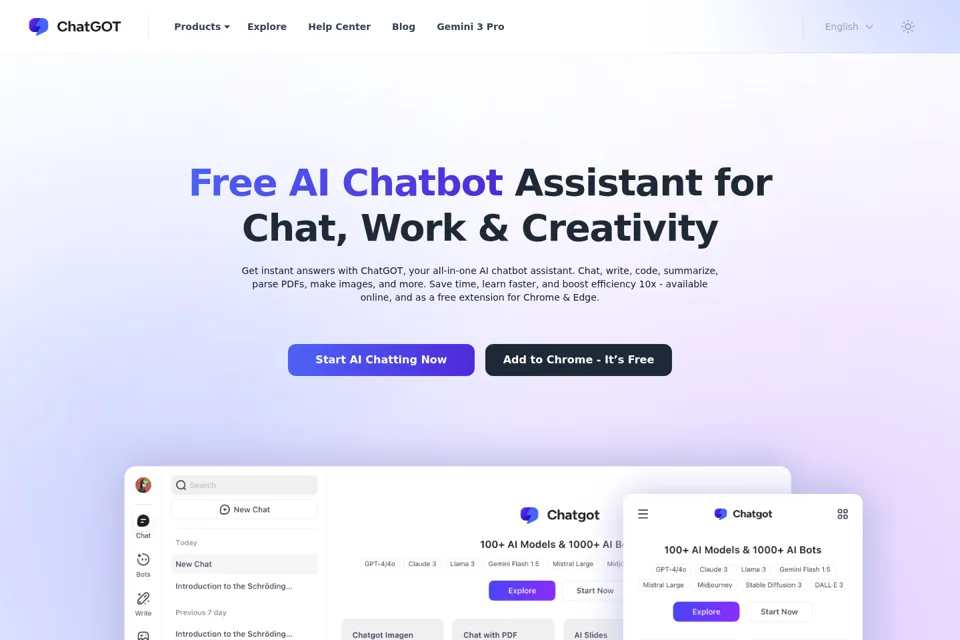 Aperçu de la landing page