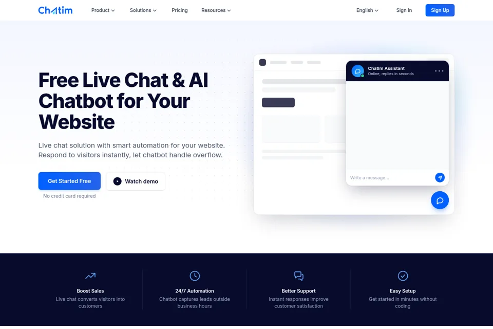 Aperçu de la landing page