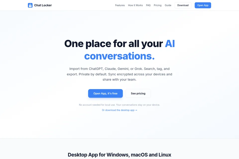 Aperçu de la landing page