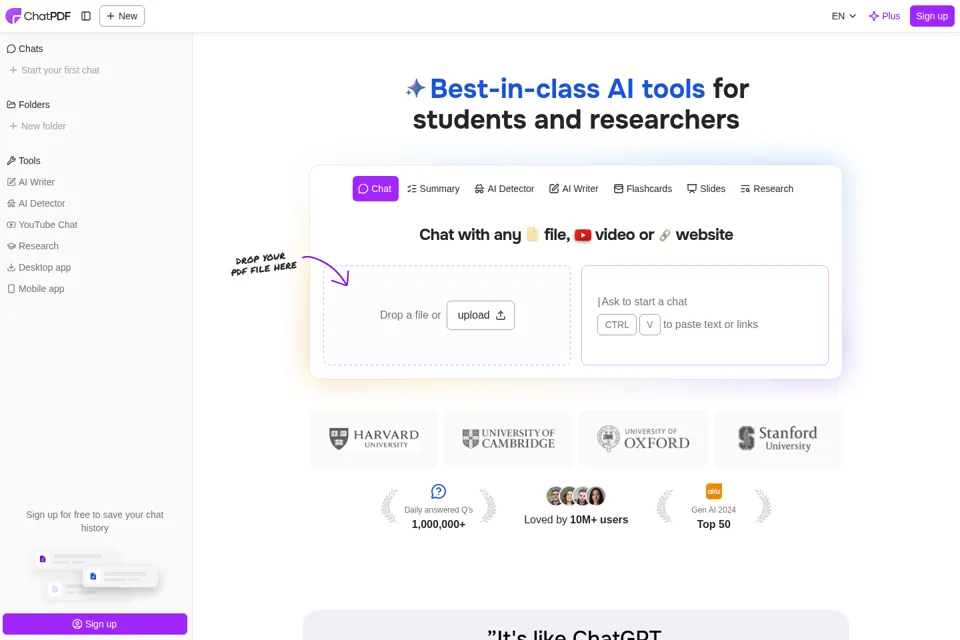 Landing page preview
