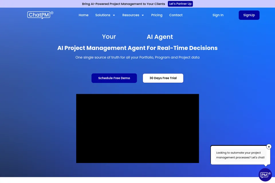 Aperçu de la landing page