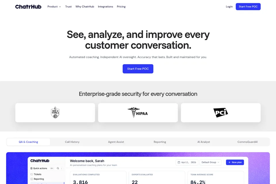 Aperçu de la landing page
