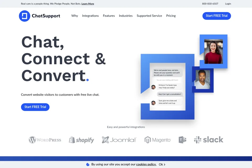 Aperçu de la landing page