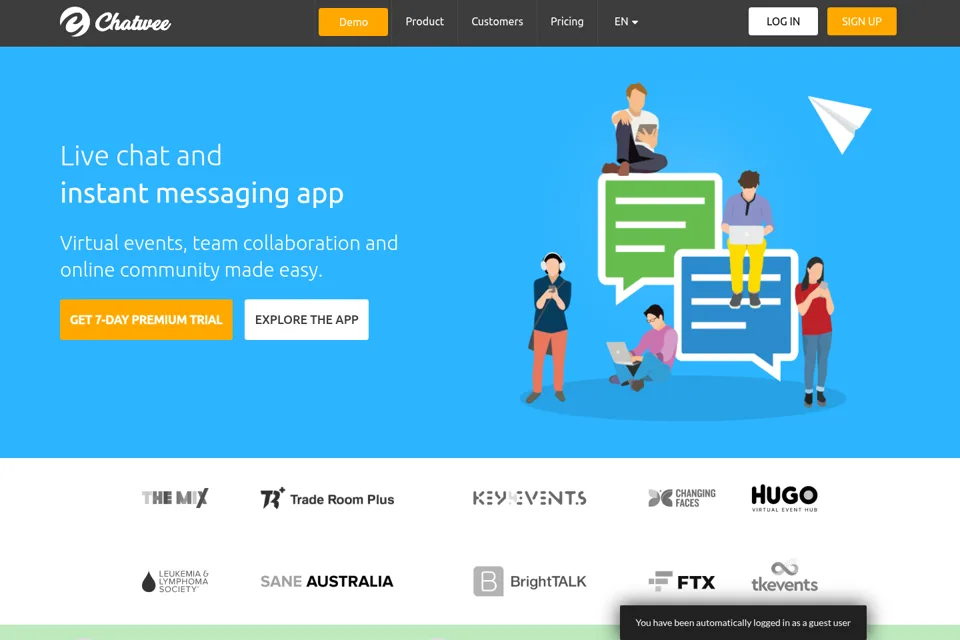 Aperçu de la landing page