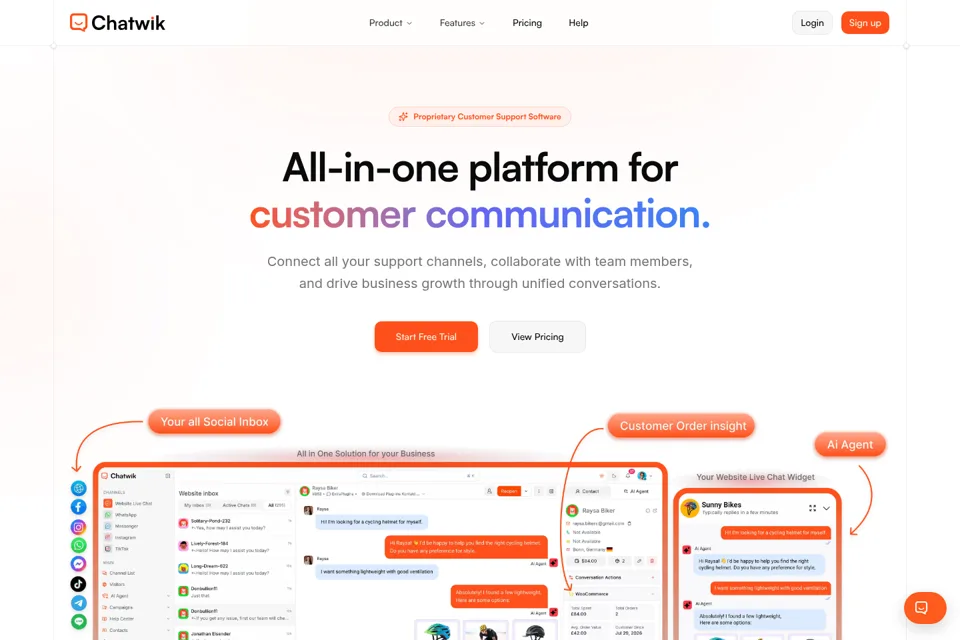 Aperçu de la landing page