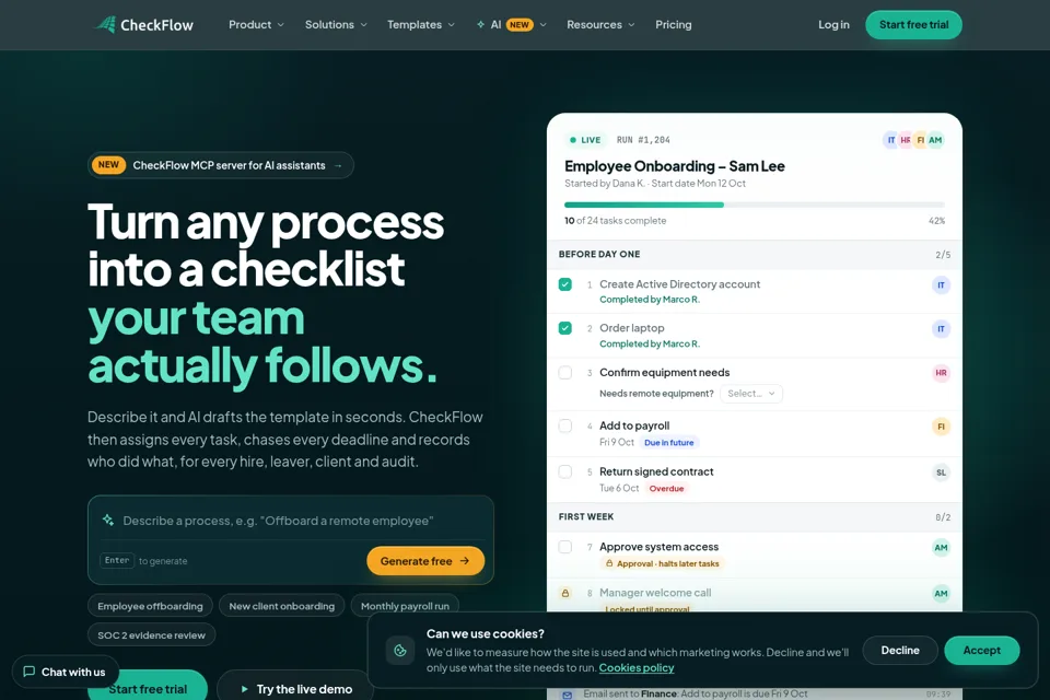 Aperçu de la landing page