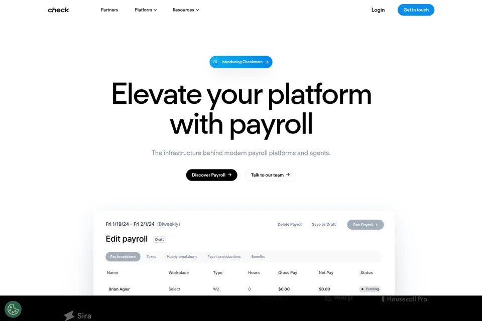 Aperçu de la landing page