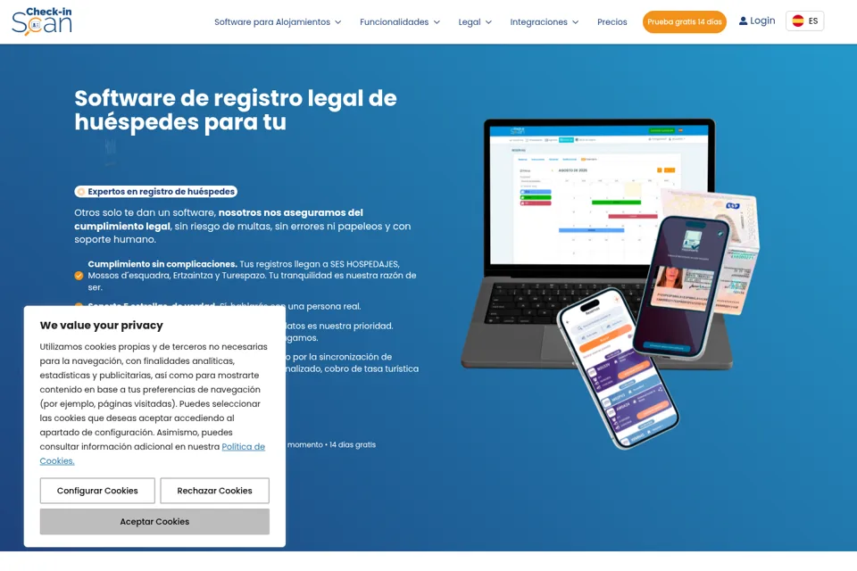 Aperçu de la landing page