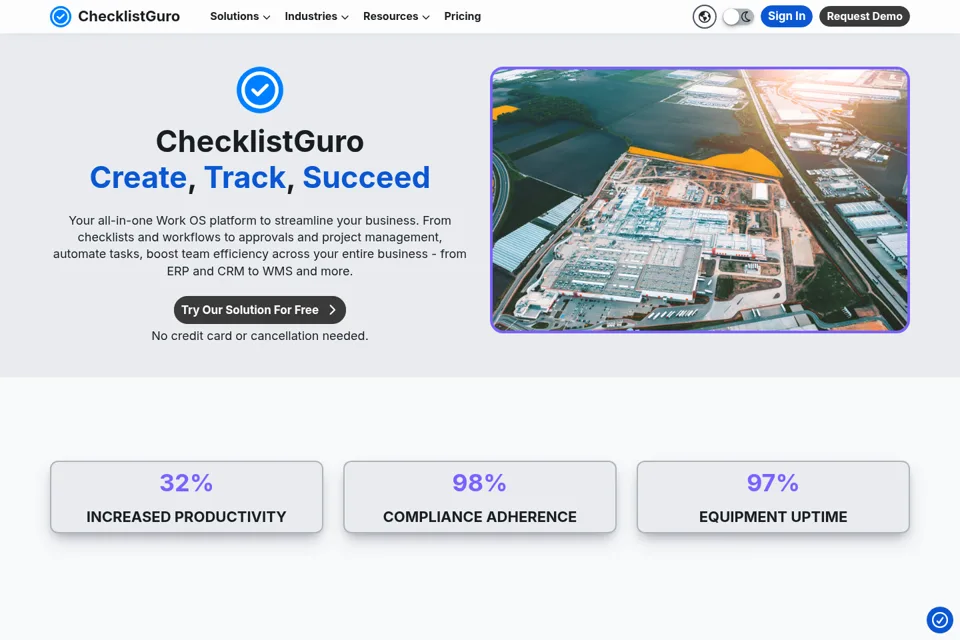 Aperçu de la landing page
