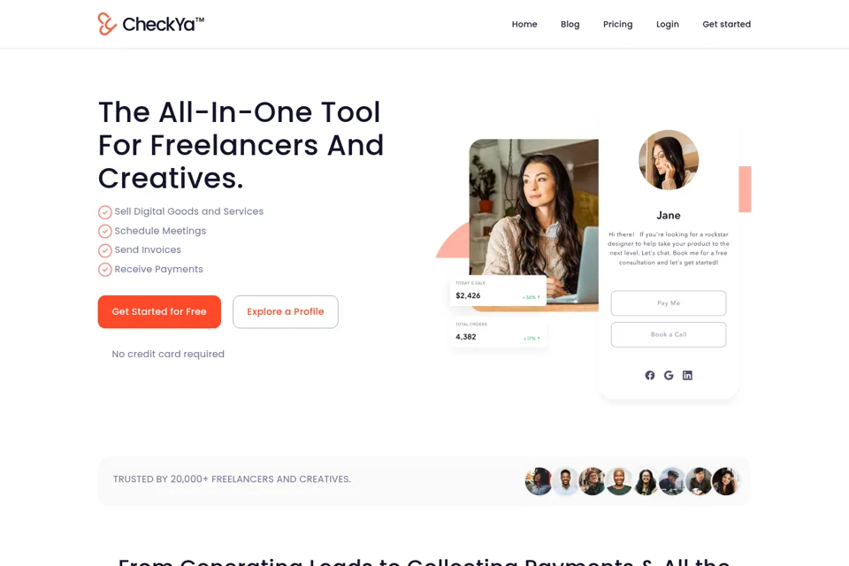 Landing page preview