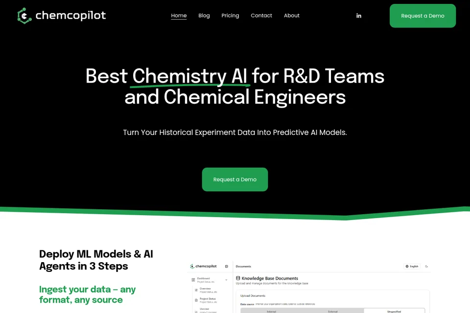 Aperçu de la landing page