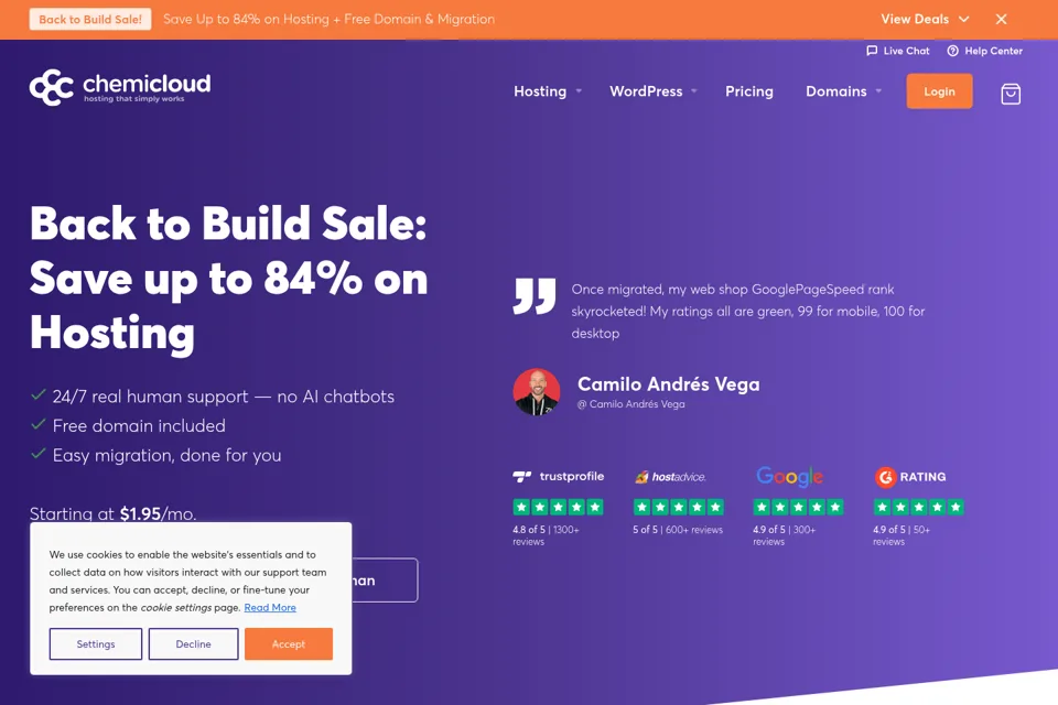 Landing page preview