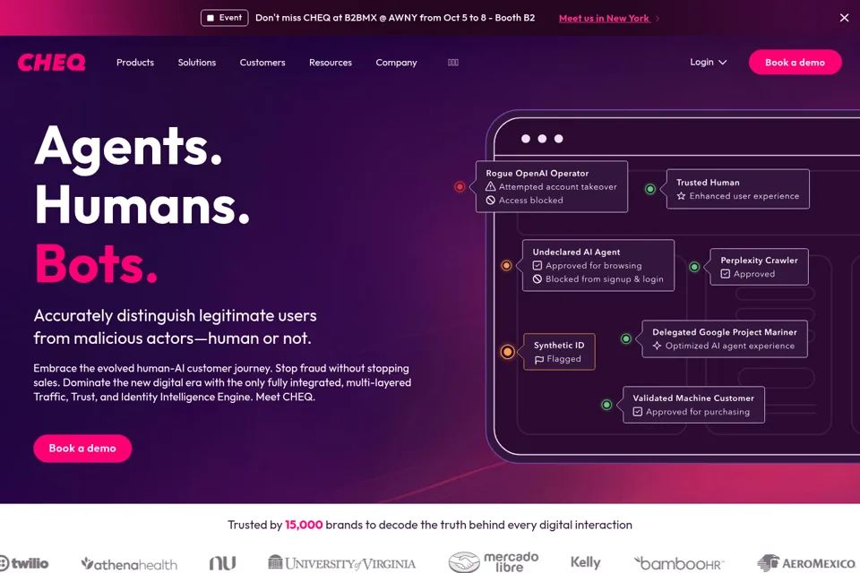 Aperçu de la landing page