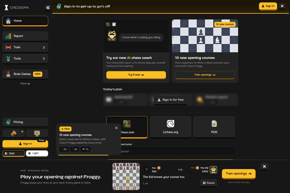 Landing page preview