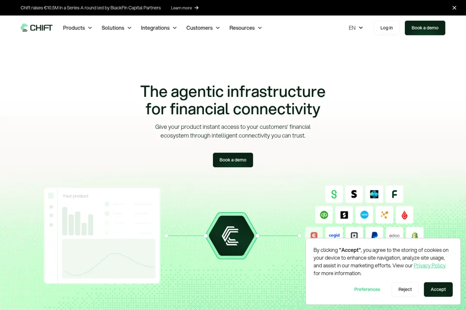 Aperçu de la landing page