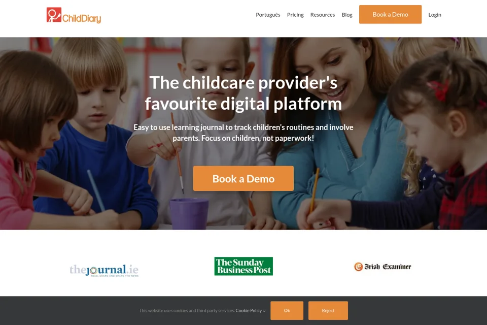 Aperçu de la landing page