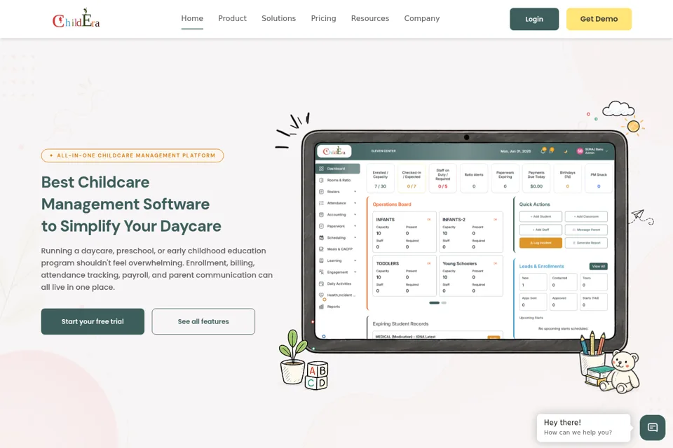 Aperçu de la landing page