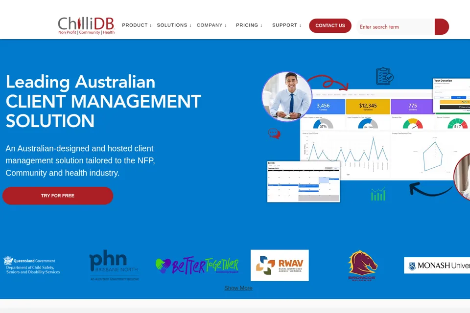 Aperçu de la landing page