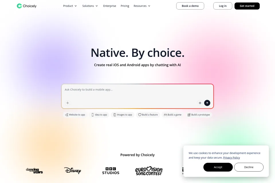 Aperçu de la landing page