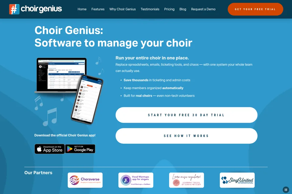 Aperçu de la landing page