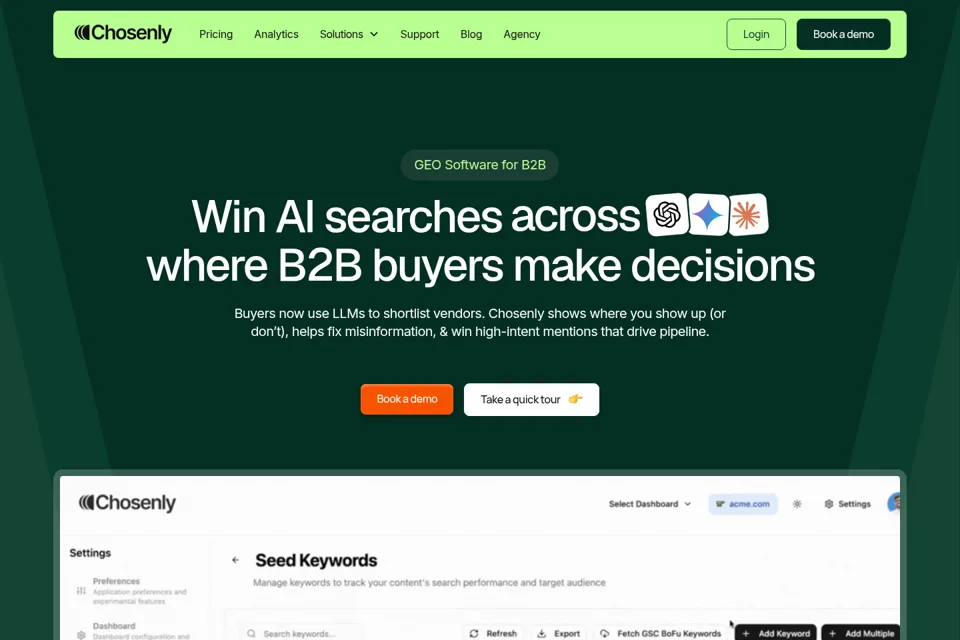 Landing page preview