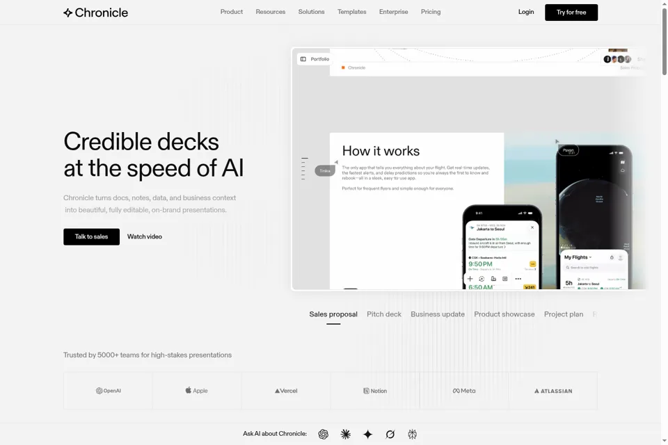 Aperçu de la landing page