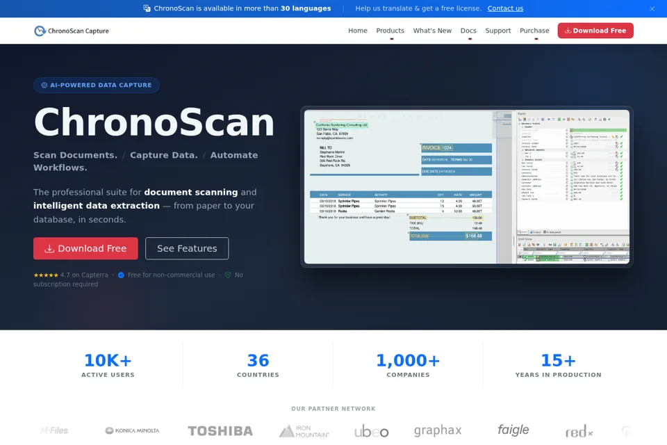 Aperçu de la landing page