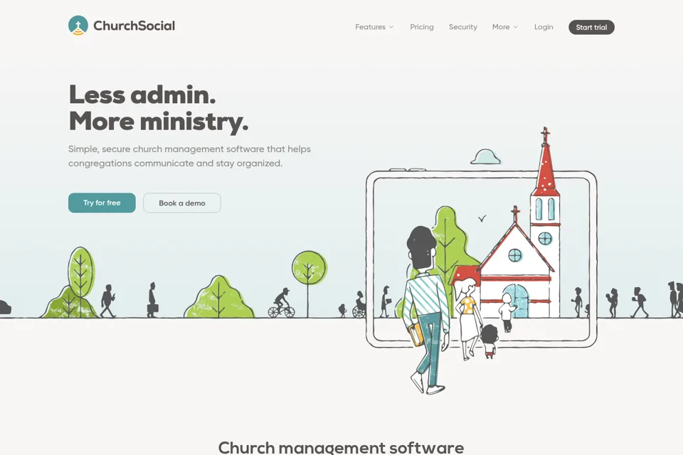 Aperçu de la landing page
